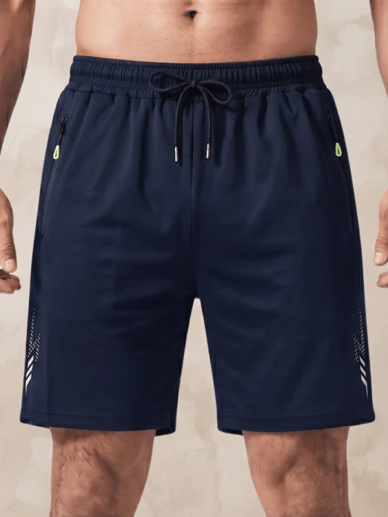 Spodenki Męskie Sportowe Szorty Z Gumką Granatowe.png