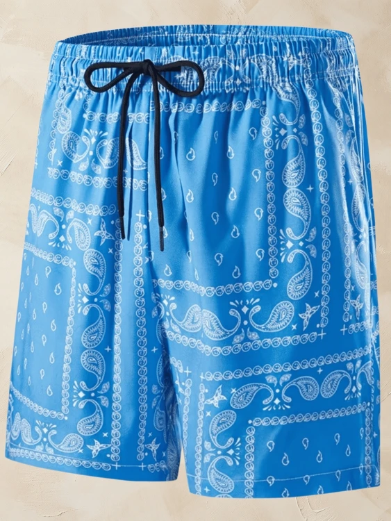 Spodenki Męskie Szybkoschnące Szorty Sportowe Niebieskie.png