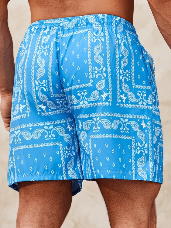 Spodenki Męskie Szybkoschnące Szorty Sportowe Niebieskie.png