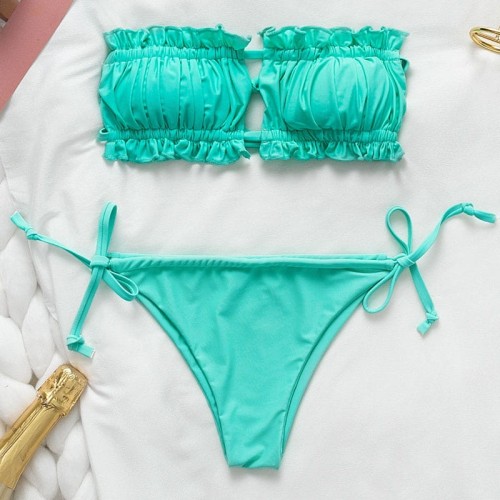 STRÓJ KĄPIELOWY SEXY BIKINI BANDEAU BRAZYLIJSKIE ZIELONY.jpg