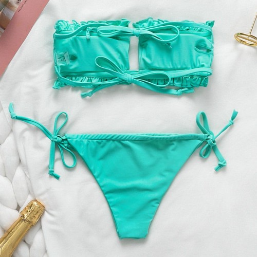 STRÓJ KĄPIELOWY SEXY BIKINI BANDEAU BRAZYLIJSKIE ZIELONY.jpg