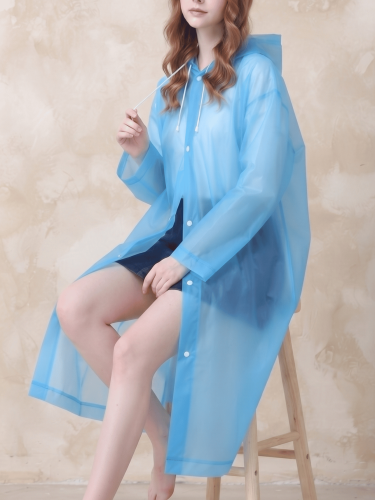 Peleryna Przeciwdeszczowa Wodoodporny Płaszcz Niebieski.png