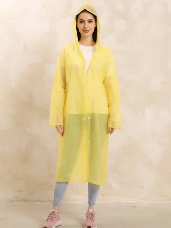Peleryna Przeciwdeszczowa Wodoodporny Płaszcz Żółty.png