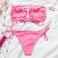 STRÓJ KĄPIELOWY SEXY BIKINI BANDEAU BRAZYLIJSKIE RÓŻ.jpg