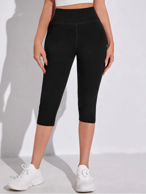 Legginsy Damskie Rybaczki Sportowe Czarne.png