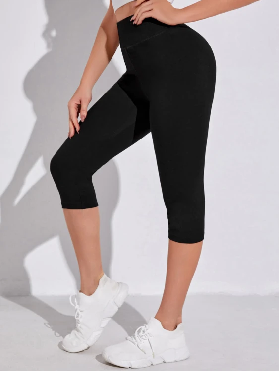 Legginsy Damskie Rybaczki Sportowe Czarne.png