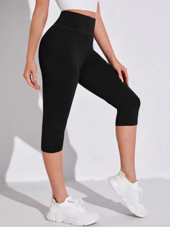 Legginsy Damskie Rybaczki Sportowe Czarne.png