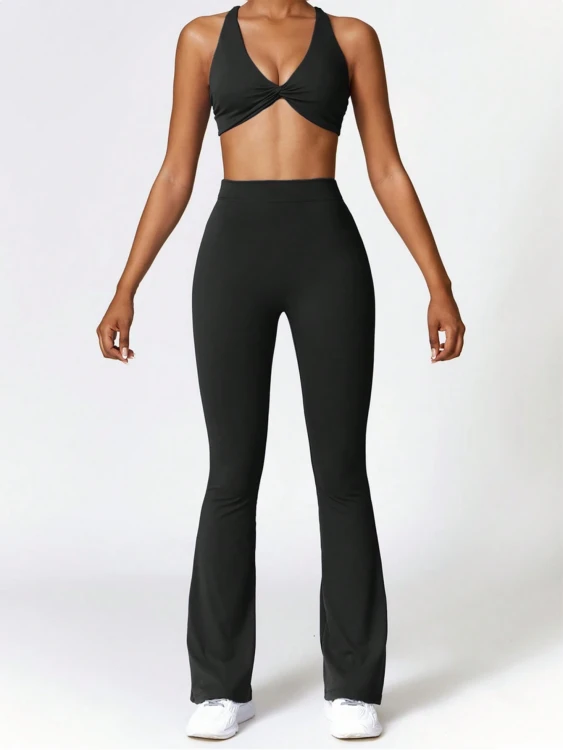 Legginsy Damskie Dzwony Czarne.png