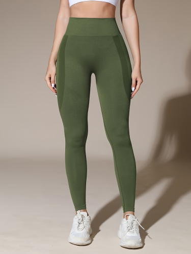 Legginsy Damskie Push Up Wysoki Stan Zielone.png