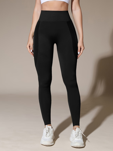 Legginsy Damskie Push Up Wysoki Stan Czarne.png