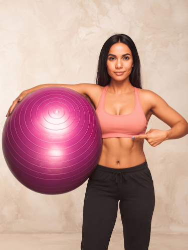 Piłka Gimnastyczna Do Ćwiczeń Fitness + Pomka 55 cm