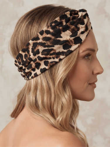 Opaska Do Włosów Szeroka Turban Elastyczna Panterka.png