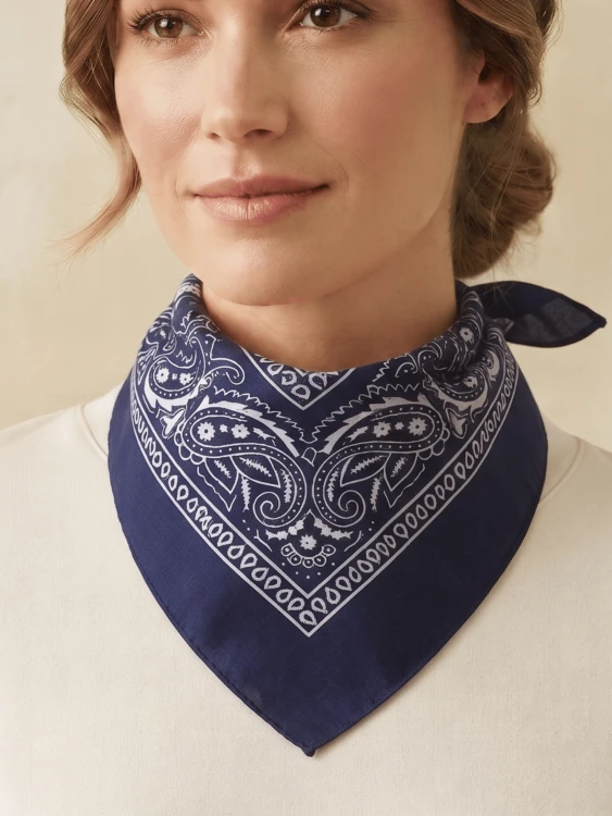 Bandamka Chusta Na Głowę Szyję Apaszka Bandana Granatowa