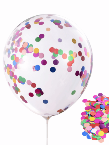 Balony Z Kolorowym Konfetti Kropki Zestaw 5 szt