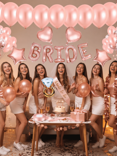 Balony Dekoracyjne Na Wieczór Panieński Rose Gold