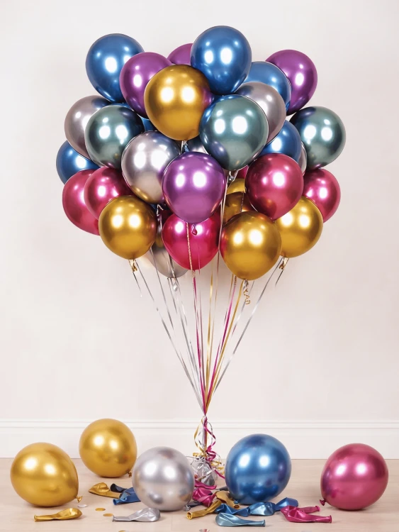 Metaliczne Kolorowe Balony Dekoracyjne Party