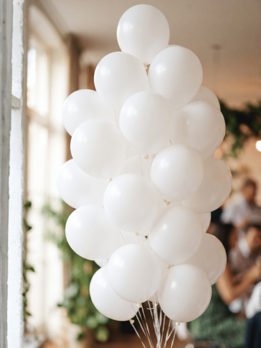 Białe Balony Dekoracyjne Na Impreze Zestaw
