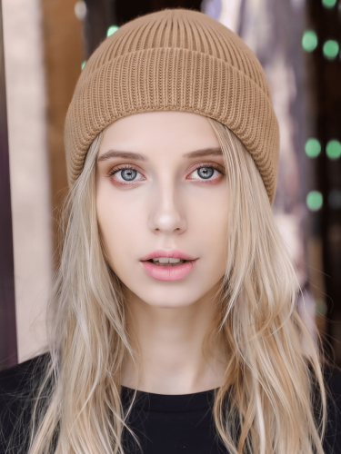Czapka Rybacka Beżowa Dokerka Wywijana Beanie