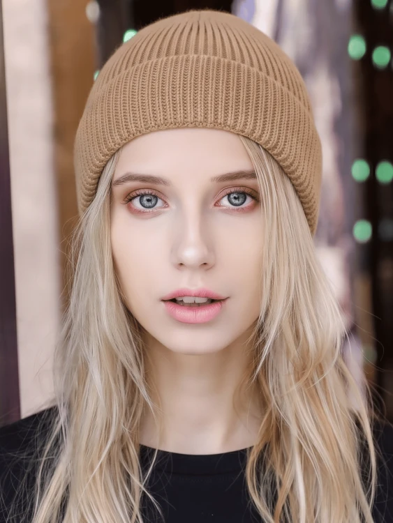 Czapka Rybacka Beżowa Dokerka Wywijana Beanie