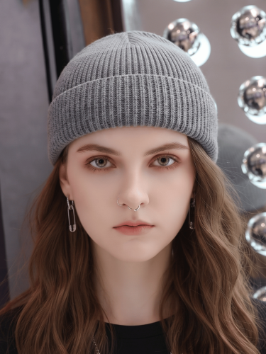 Czapka Rybacka Szara Dokerka Wywijana Beanie