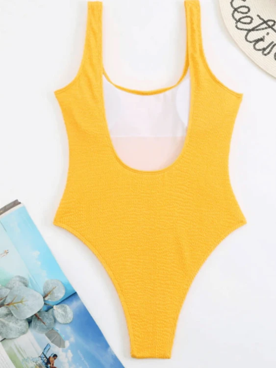 Jednoczęściowy Strój Kąpielowy Boho Neon Pomarańcz