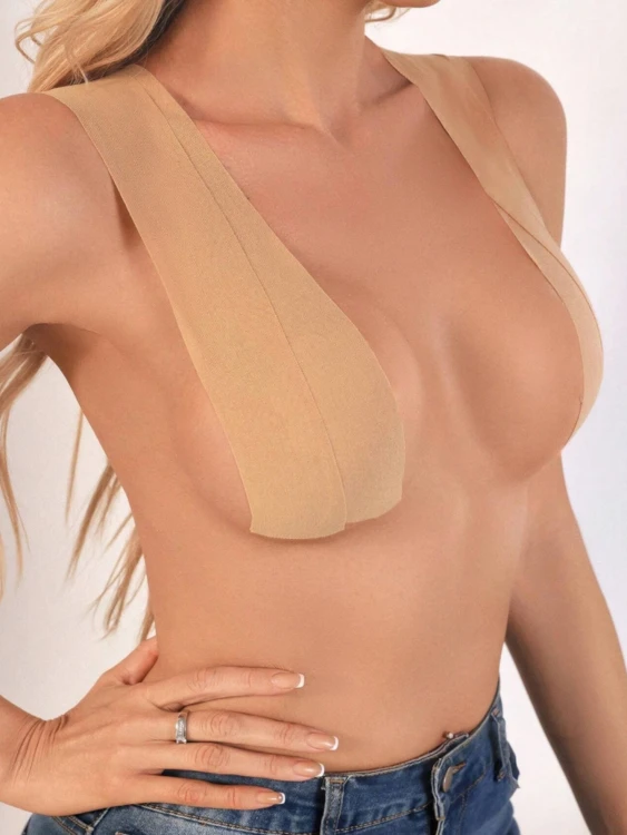 Taśma Na Biust Beżowa Podnosząca i Modelująca