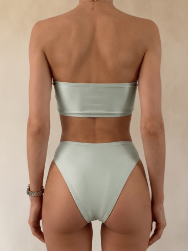 Strój Kąpielowy Sexy Bikini Wysoki Stan Szary