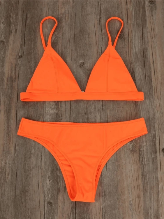 Strój Kąpielowy Bikini Pomarańczowe