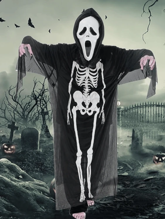 Strój Kościotrupa Przebranie Na Halloween Duch