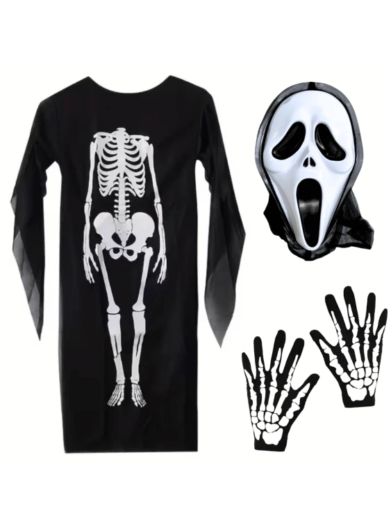 Strój Kościotrupa Przebranie Na Halloween Duch