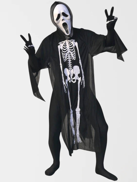 Strój Kościotrupa Przebranie Na Halloween Duch