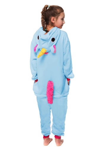 JEDNOROŻEC PIŻAMA STRÓJ KIGURUMI DZIECI 140-150 cm NIEBIESKA.jpg